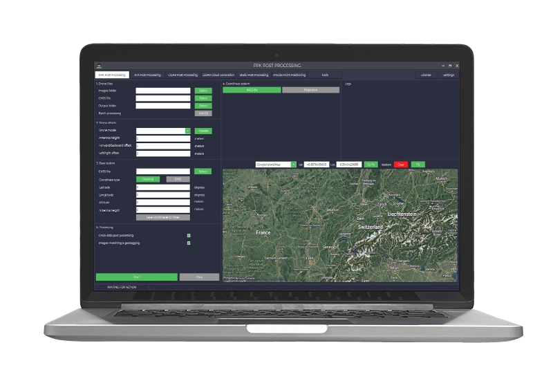 Lidar software Topodrone