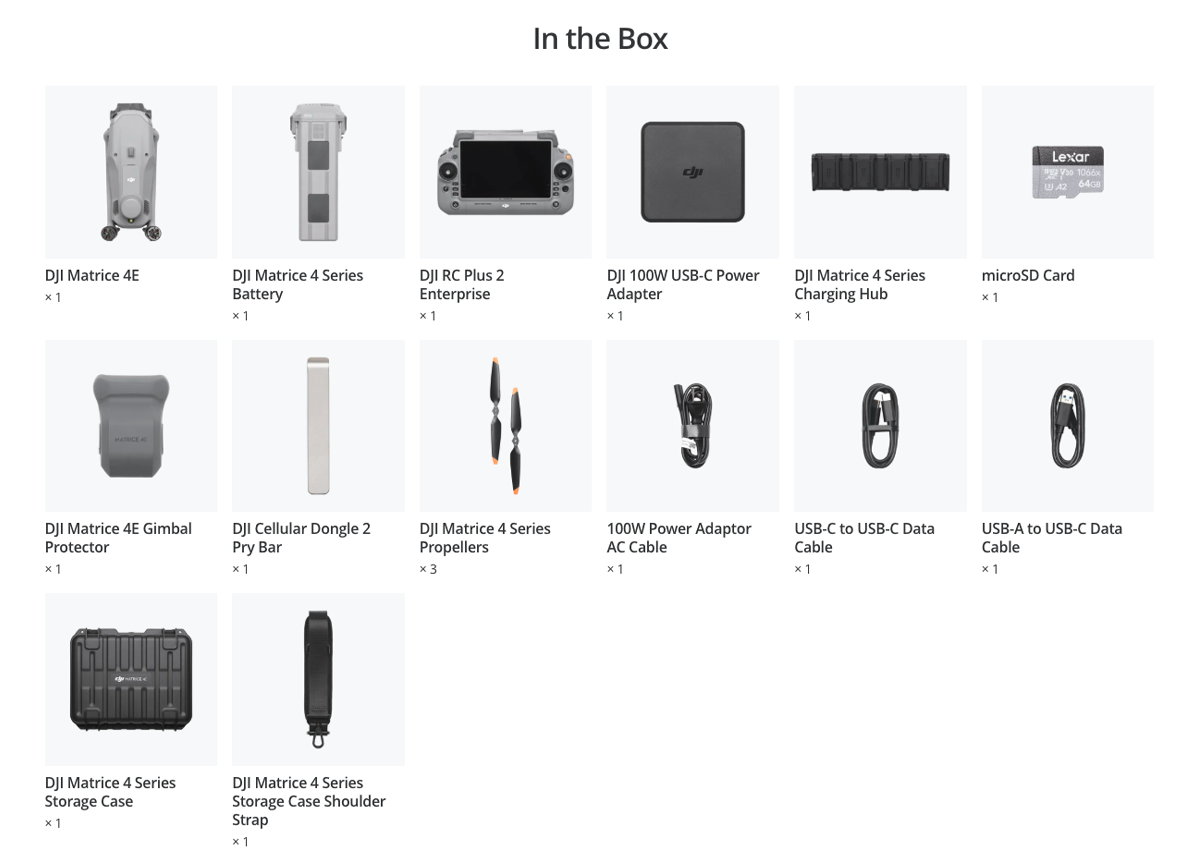 Into the Box DJI Matrice 4E