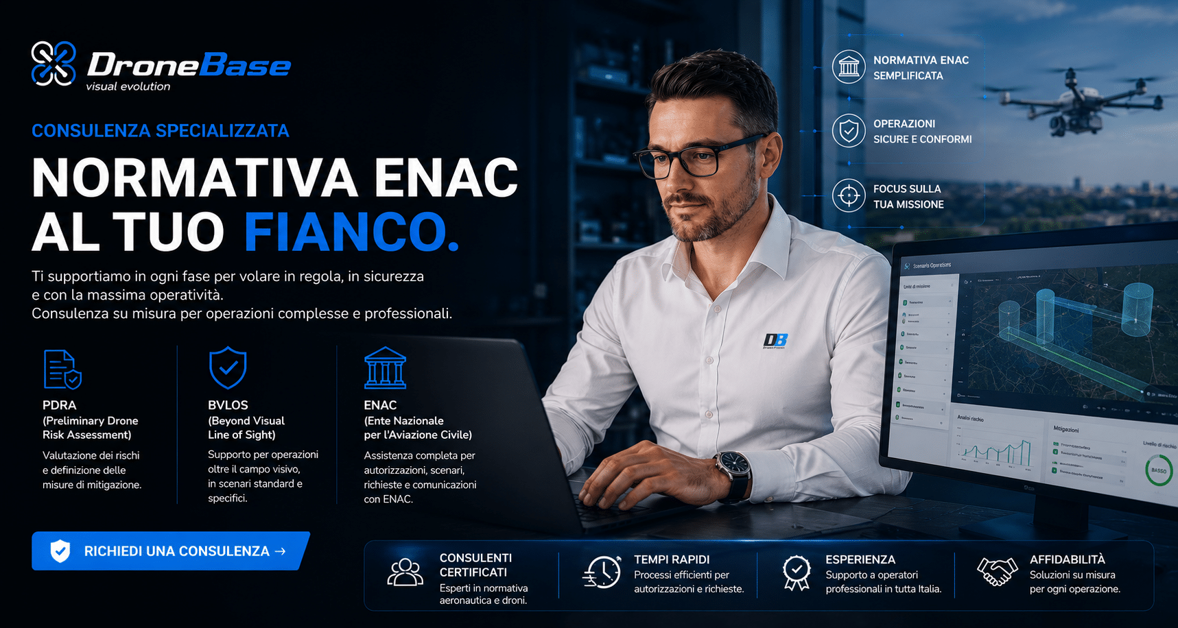 ENAC consulting for BVLOS, SORA and PDRA drone operations
