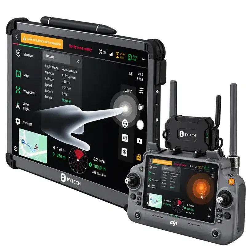 14-inch field display with transmitter and remote controller for the command post