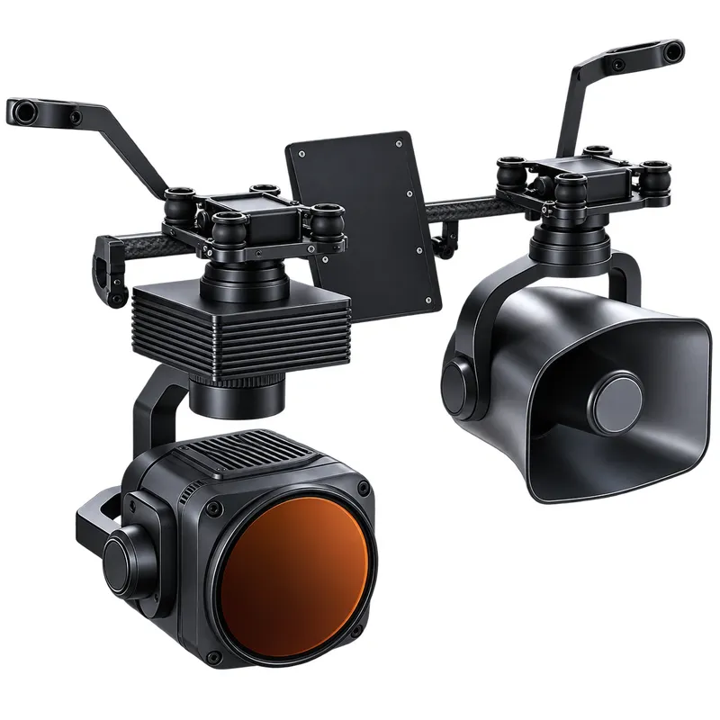 2-in-1 quick-release loudspeaker and searchlight kit for drones